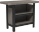 LuxCraft poly outdoor serving bar in Coastal Gray and Black