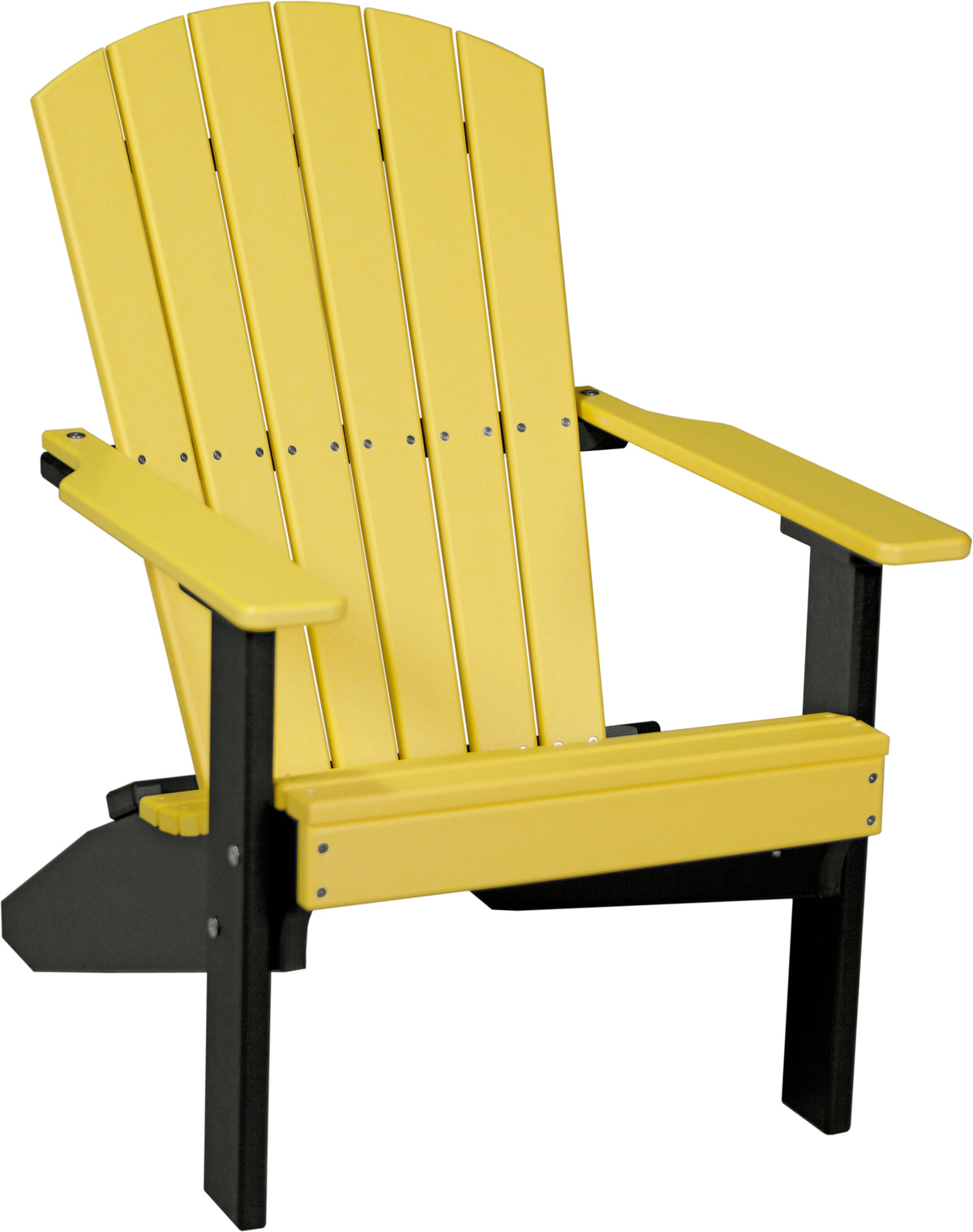 LuxCraft Lakeside poly Adirondack chair in Yellow and Black