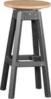 LuxCraft poly swivel bar stool in Cedar and Black