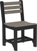 LuxCraft Island poly dining side chair in Coastal Gray and Black
