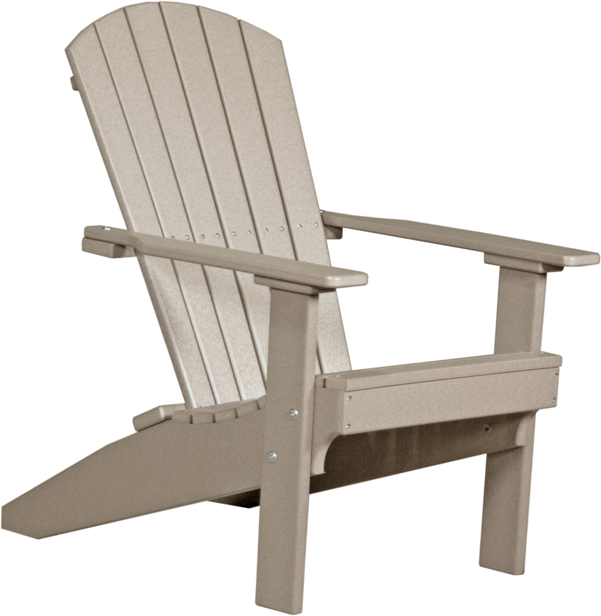 LuxCraft Lakeside poly Adirondack chair in Weatherwood