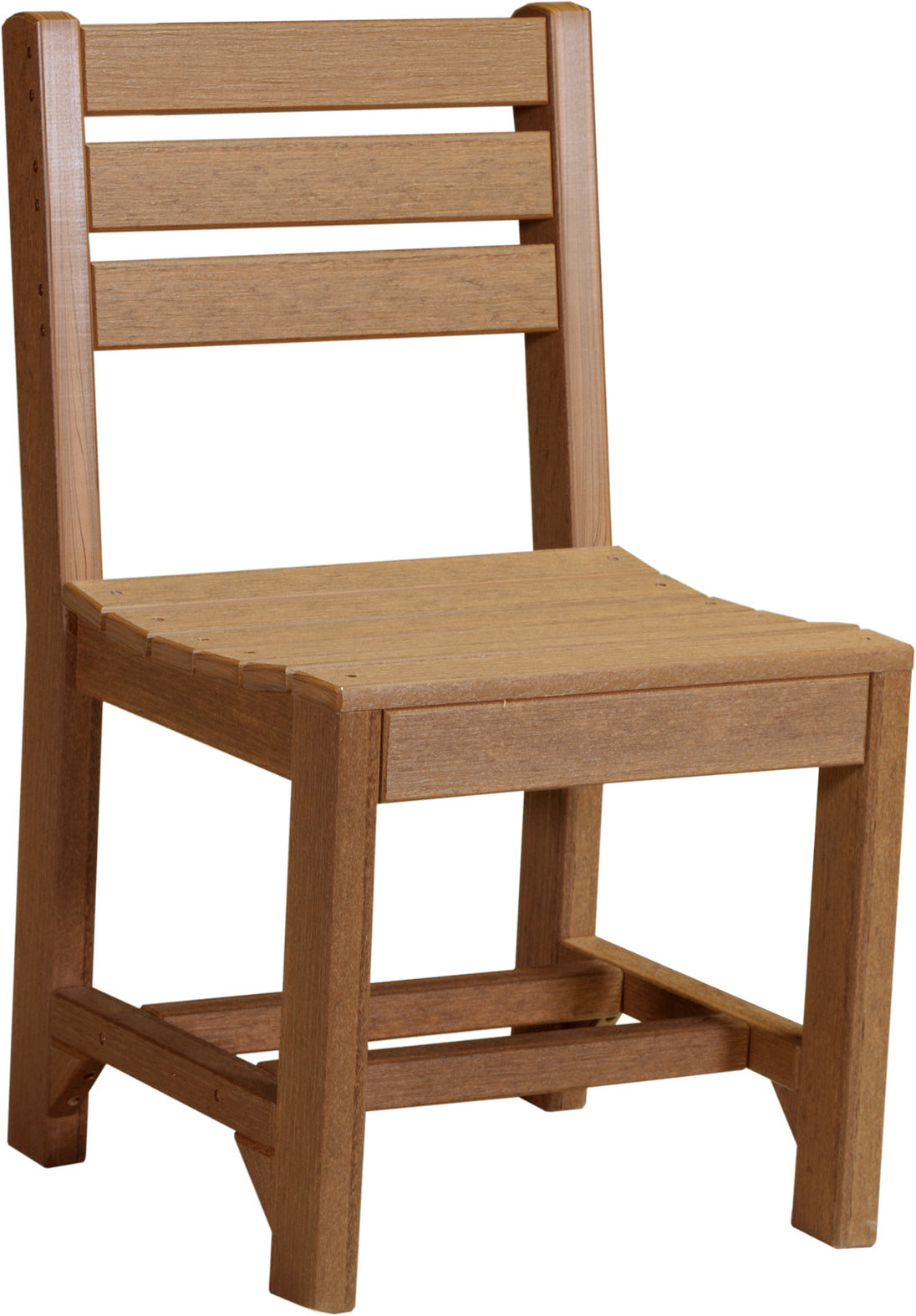 LuxCraft Island poly dining side chair in Antique Mahogany