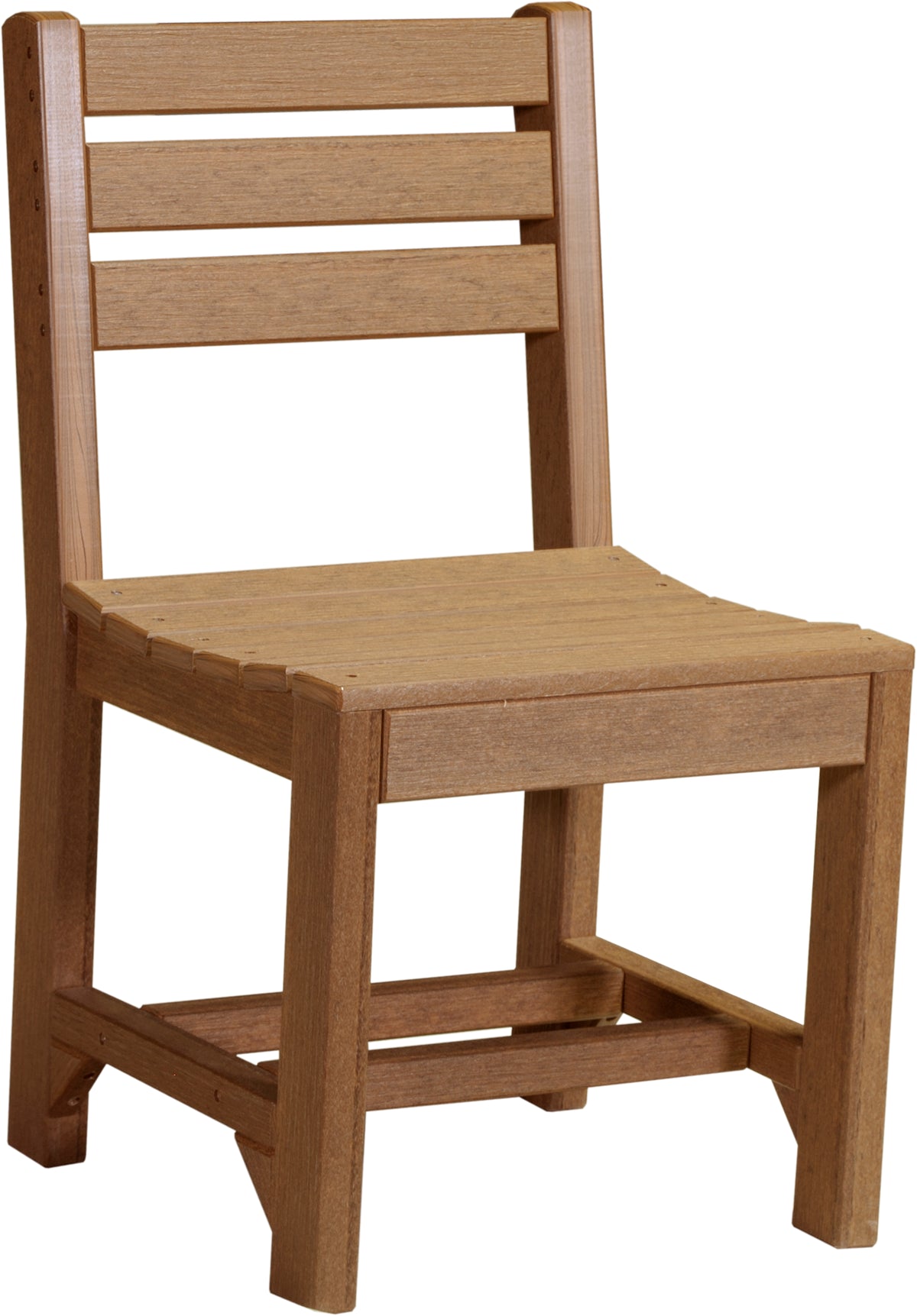 LuxCraft Island poly dining side chair in Antique Mahogany