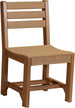 LuxCraft Island poly dining side chair in Antique Mahogany