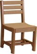 LuxCraft Island poly dining side chair in Antique Mahogany
