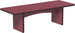 LuxCraft Urban 3' x 8' rectangular poly dining table in Cherrywood and Black