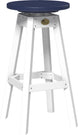 LuxCraft poly swivel bar stool in Patriot Blue and White