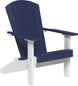 LuxCraft Lakeside poly Adirondack chair in Patriot Blue and White