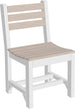LuxCraft Island poly dining side chair in Birch and White
