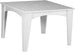 LuxCraft Island 44 inch square poly dining table in White