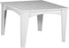 LuxCraft Island 44 inch square poly dining table in White