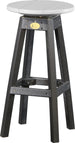 LuxCraft poly swivel bar stool in Dove Gray and Black