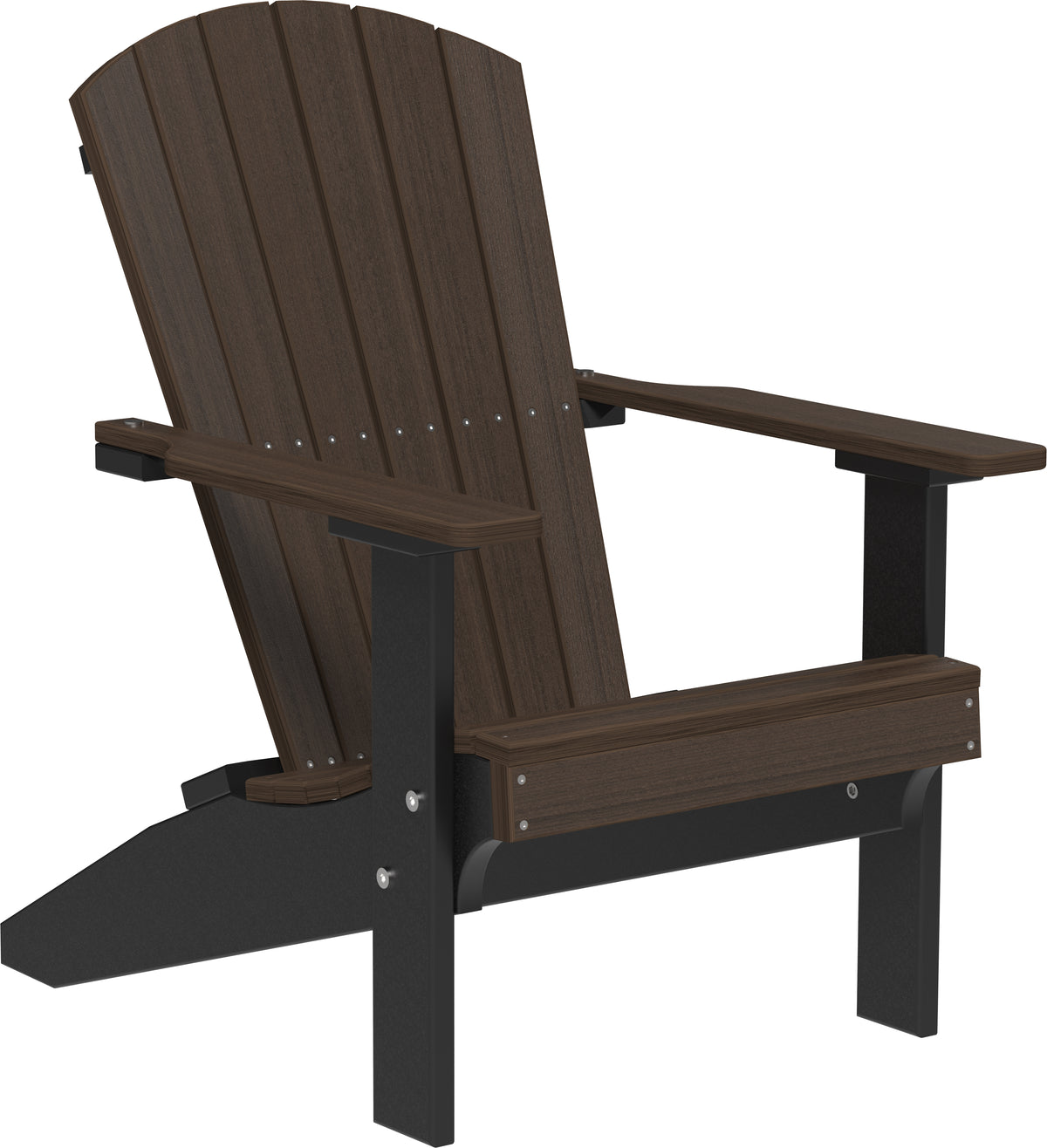 LuxCraft Lakeside poly Adirondack chair in Brazilian Walnut and Black