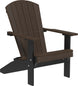 LuxCraft Lakeside poly Adirondack chair in Brazilian Walnut and Black
