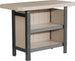 LuxCraft poly outdoor serving bar in Weatherwood and Black