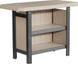 LuxCraft poly outdoor serving bar in Weatherwood and Black