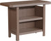 LuxCraft poly outdoor serving bar in Chestnut Brown