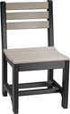LuxCraft Island poly dining side chair in Weatherwood and Black