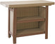 LuxCraft poly outdoor serving bar in Weatherwood and Chestnut Brown