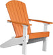LuxCraft Lakeside poly Adirondack chair in Tangerine and White