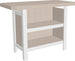 LuxCraft poly outdoor serving bar in Birch and White