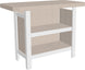 LuxCraft poly outdoor serving bar in Birch and White