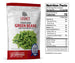 Legacy Food Storage 28 Serving Freeze-Dried Green Beans Pouch - 6 pack, nutrition facts label