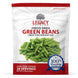 Legacy Food Storage 28 Serving Freeze-Dried Green Beans Pouch - 6 pack, front of pouch packaging