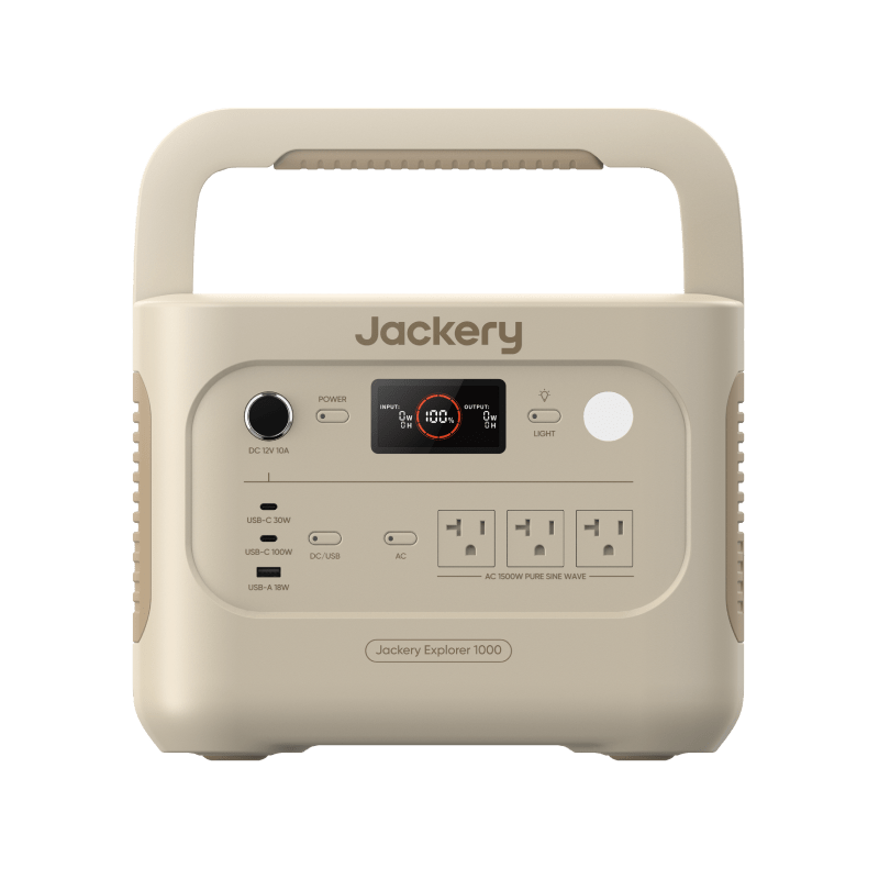 Jackery Explorer 1000 v2 Portable Power Station - Dune White
