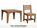 LuxCraft Celeste dining set – Island 44 inch square table and Island side chair in Antique Mahogany