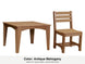 LuxCraft Celeste dining set – Island 44 inch square table and Island side chair in Antique Mahogany