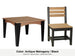 LuxCraft Celeste dining set – Island 44 inch square table and Island side chair in Antique Mahogany and Black