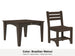LuxCraft Celeste dining set – Island 44 inch square table and Island side chair in Brazilian Walnut