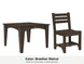 LuxCraft Celeste dining set – Island 44 inch square table and Island side chair in Brazilian Walnut