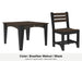 LuxCraft Celeste dining set – Island 44 inch square table and Island side chair in Brazilian Walnut and Black