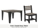 LuxCraft Celeste dining set – Island 44 inch square table and Island side chair in Coastal Gray and Black