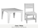 LuxCraft Celeste dining set – Island 44 inch square table and Island side chair in White