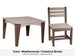 LuxCraft Celeste dining set – Island 44 inch square table and Island side chair in Weatherwood and Chestnut Brown