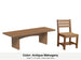 LuxCraft Veranda dining set – Urban 3x8 table and Island side chair in Antique Mahogany