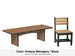 LuxCraft Veranda dining set – Urban 3x8 table and Island side chair in Antique Mahogany and Black