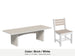 LuxCraft Veranda dining set – Urban 3x8 table and Island side chair in Birch and White