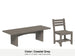 LuxCraft Veranda dining set – Urban 3x8 table and Island side chair in Coastal Gray