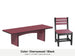 LuxCraft Veranda dining set – Urban 3x8 table and Island side chair in Cherrywood and Black
