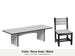 LuxCraft Veranda dining set – Urban 3x8 table and Island side chair in Dove Gray and Black