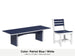 LuxCraft Veranda dining set – Urban 3x8 table and Island side chair in Patriot Blue and White