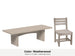 LuxCraft Veranda dining set – Urban 3x8 table and Island side chair in Weatherwood