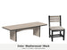 LuxCraft Veranda dining set – Urban 3x8 table and Island side chair in Weatherwood and Black