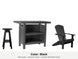 LuxCraft Vida bar set – serving bar, swivel bar stool and Lakeside Adirondack chair in Black