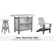 LuxCraft Vida bar set – serving bar, swivel bar stool and Lakeside Adirondack chair in Dove Gray and Slate