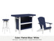 LuxCraft Vida bar set – serving bar, swivel bar stool and Lakeside Adirondack chair in Patriot Blue and White